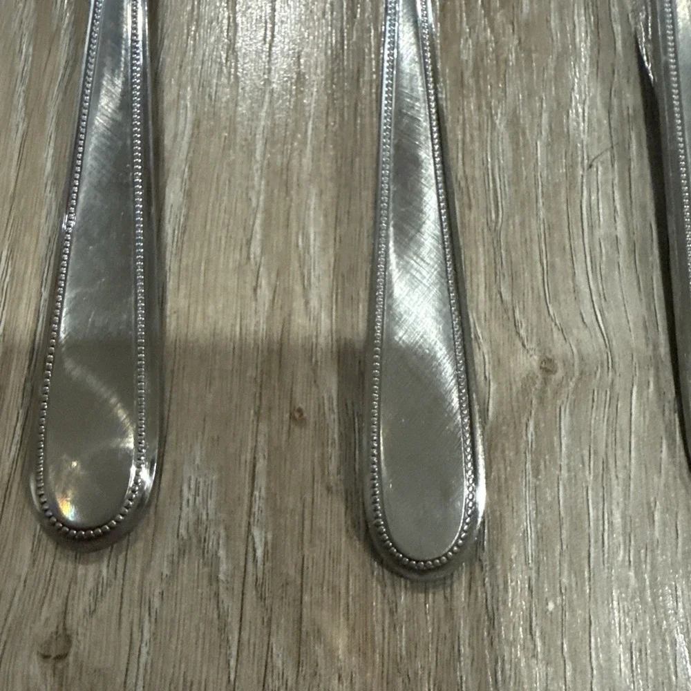 5pc Serving Pieces Vanity Stainless‎ Beaded Outline Stanley Roberts